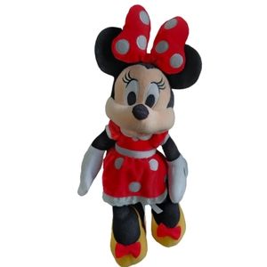Disney Minnie Mouse Plush Stuffed Animal with red bow